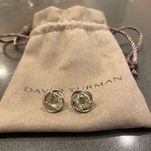 David Yurman Sterling silver 925 Prasiolite 7mm
infinity earrings